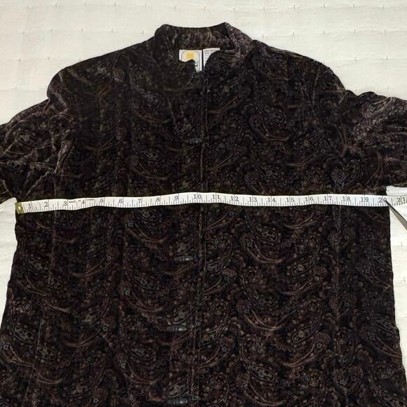 VTG Sun 'n Sand Quilted Velvet Paisley Jacket Women's M | Black | EUC - Picture 10 of 12
